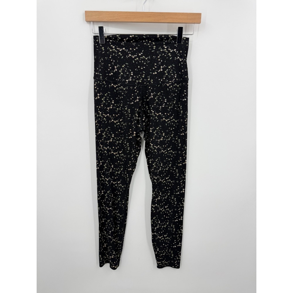 Tavi Noir High Waisted Leggings Womens Size M Black Floral Activewear Tights